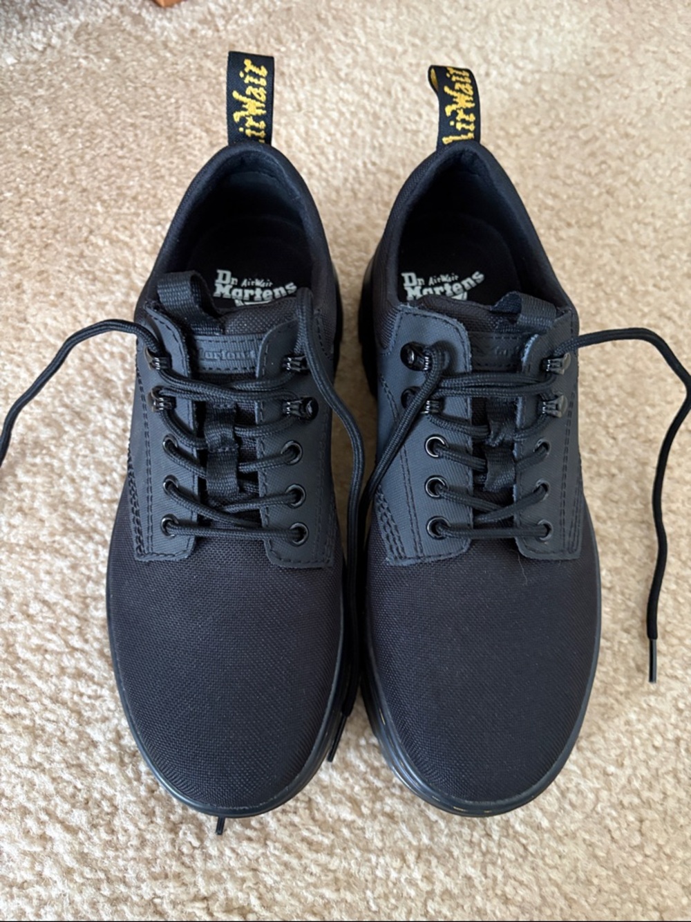 Dr. Martens Reeder Black Low-Top Canvas Lace-Up Sneakers